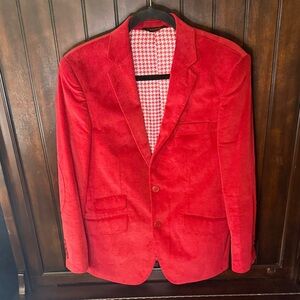 Red Corduroy Blazer